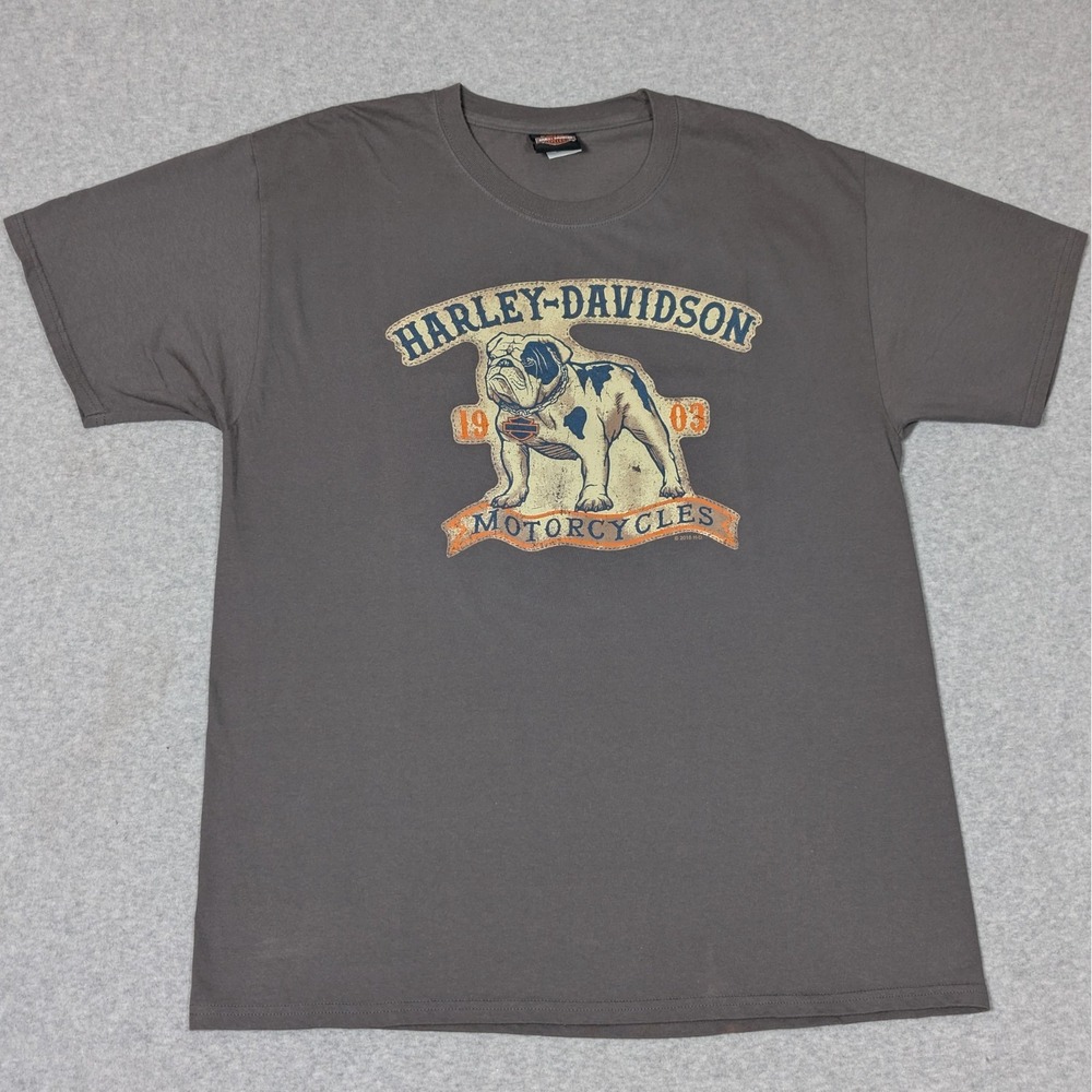 Harley Davidson T-Shirt Men's Size Large Golden Isles Brunswick Georgia Dog